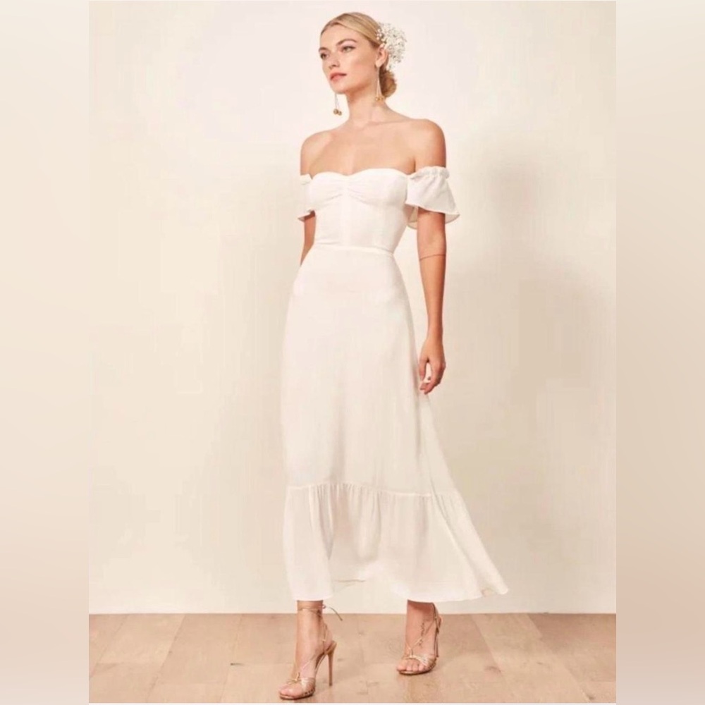 Reformation Butterfly Dress Ivory